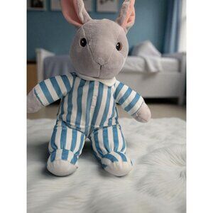 Kohls Cares Goodnight Moon Bunny Rabbit with blue stripped pjs 13 inch